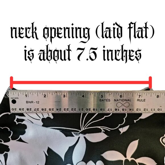 Floral High Neck Sleeveless Mini Dress size MEDIUM in black and white - Picture 6 of 7